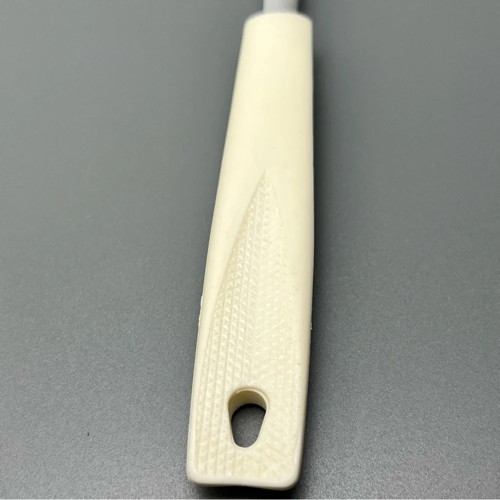 VTG EKCO Chromium Plated Stainless Spotted Spoon With White Handle MCM - Picture 13 of 13